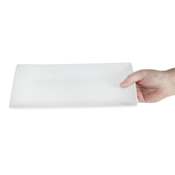 Olympia Whiteware rechteckige Servierteller 31 x 18cm (2 Stück) 6 Olympia Whiteware rechteckige Servierteller 31 x 18cm (2 Stück)