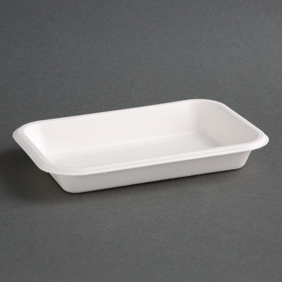 Fiesta kompostierbare Bagasse-Lebensmitteltabletts 340ml (50 Stück) 2 Fiesta kompostierbare Bagasse-Lebensmitteltabletts 340ml (50 Stück)