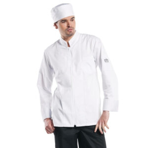 Chaud Devant Monza Herrenkochjacke lange Ärmel weiß XXXL