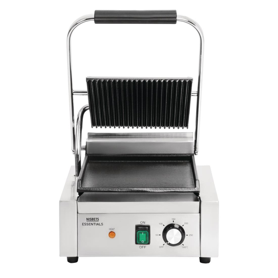 Nisbets Essentials Kontaktgrill gerillte obere Platte 1 Nisbets Essentials Kontaktgrill gerillte obere Platte