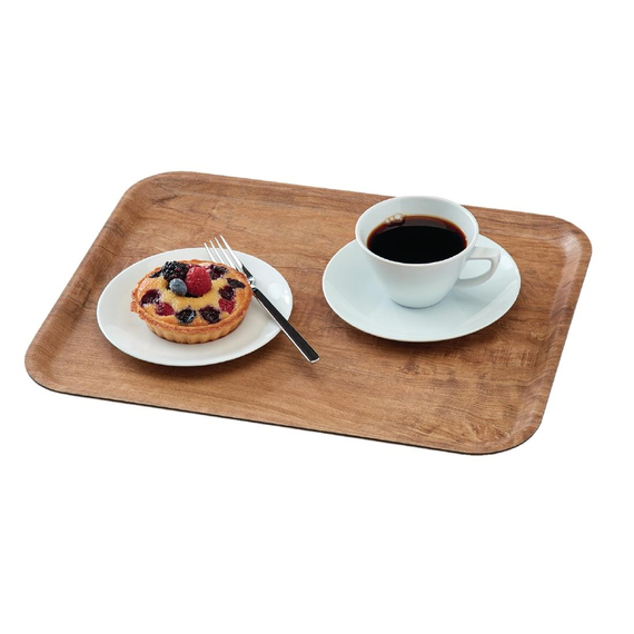 Cambro Madeira Laminat Kantinentablett Olivbraun 430mm 2 Cambro Madeira Laminat Kantinentablett Olivbraun 430mm