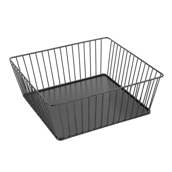 Olympia Draht-Präsentationstablett für Speisen, quadratisch, schwarz, 280 x 280 x 100 mm 2 Olympia Draht-Präsentationstablett für Speisen, quadratisch, schwarz, 280 x 280 x 100 mm