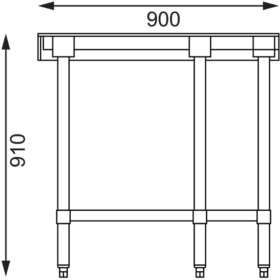 Vogue Arbeitsecktisch mit Aufkantung und Regalboden 90 x 70cm 1 Vogue Arbeitsecktisch mit Aufkantung und Regalboden 90 x 70cm