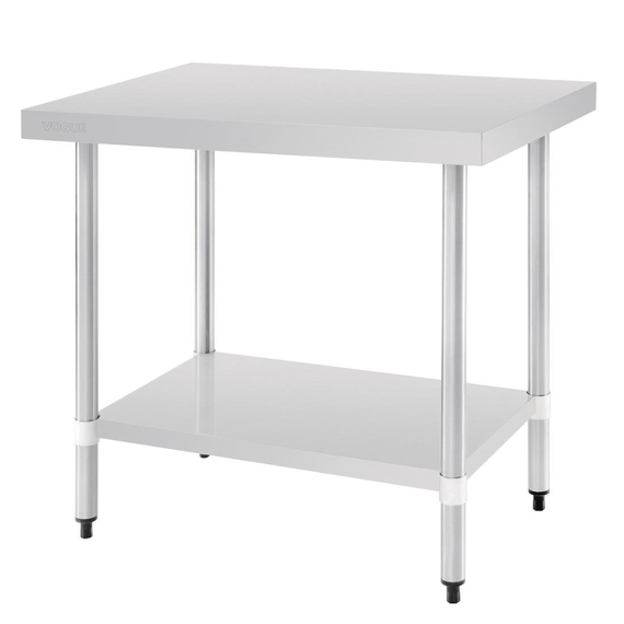 Vogue Edelstahl Arbeitstisch mit Regalboden 90 x 60cm 1 Vogue Edelstahl Arbeitstisch mit Regalboden 90 x 60cm