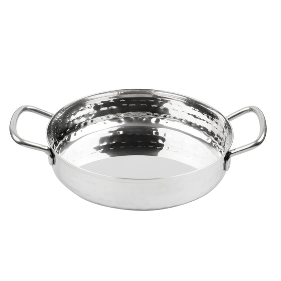 Olympia Tischpräsentationsschale Edelstahl gehämmert 125mm 1 Olympia Tischpräsentationsschale Edelstahl gehämmert 125mm