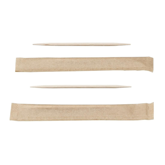 Sier Einwegartikel FSC® Zahnstocher Holz 2 Spitzen einzeln verpackt 65mm (Box 1000 Stück) Sier Einwegartikel FSC® Zahnstocher Holz 2 Spitzen einzeln verpackt 65mm (Box 1000 Stück)