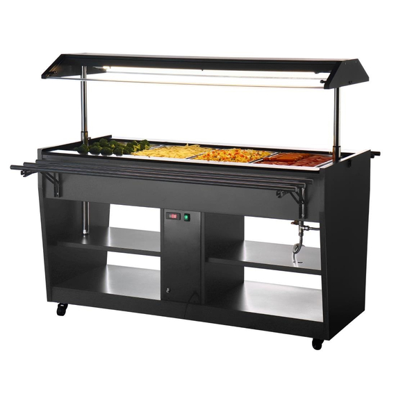 Buffalo Beheizte Buffetbar Schwarz 2 Buffalo Beheizte Buffetbar Schwarz