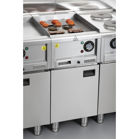 Gerippte Elektro-Grillplatte der Buffalo 600-Serie, 400 mm 5 Gerippte Elektro-Grillplatte der Buffalo 600-Serie, 400 mm