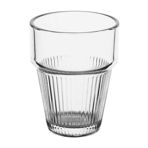 Olympia geriffelte stapelbare Becher 150ml (6 Stück) 1 Olympia geriffelte stapelbare Becher 150ml (6 Stück)