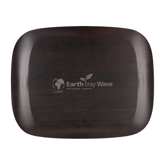 Roltex Wave Serviertablett dunkles Holz 46 x 36cm Roltex Wave Serviertablett dunkles Holz 46 x 36cm