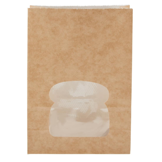 Colpac Recycelbare Sandwichtüten aus Papier mit Sichtfenster braun (250 Stück) 2 Colpac Recycelbare Sandwichtüten aus Papier mit Sichtfenster braun (250 Stück)