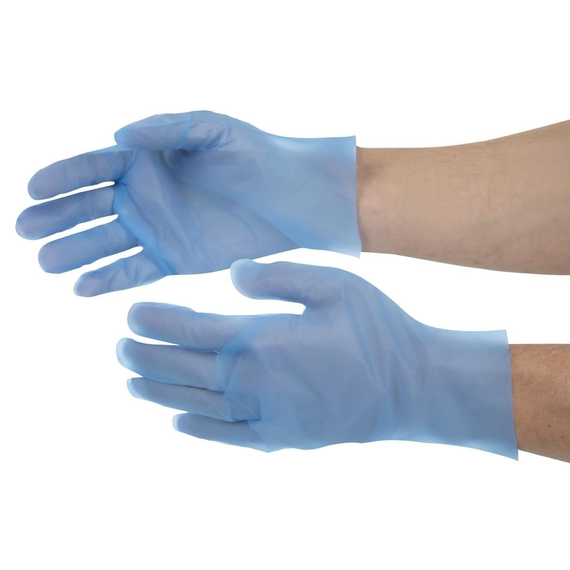 Nisbets Essentials Puderfreie TPE-Handschuhe Blau M (200 Stück) 3 Nisbets Essentials Puderfreie TPE-Handschuhe Blau M (200 Stück)