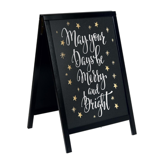 Securit Schwarzer Hölzerner kleiner Gehweg Kreide Tafel Schild 2 Securit Schwarzer Hölzerner kleiner Gehweg Kreide Tafel Schild