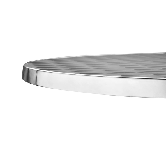 Bolero Stahl und Aluminium Runder Bistrotisch 800mm 2 Bolero Stahl und Aluminium Runder Bistrotisch 800mm