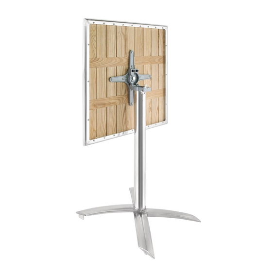 Bolero quadratischer klappbarer Tisch Eschenholz 1 Bein 60cm 2 Bolero quadratischer klappbarer Tisch Eschenholz 1 Bein 60cm