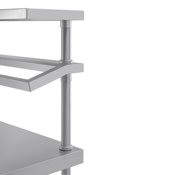 Vogue Edelstahl Arbeitstisch mit Aufsatz 120cm 4 Vogue Edelstahl Arbeitstisch mit Aufsatz 120cm