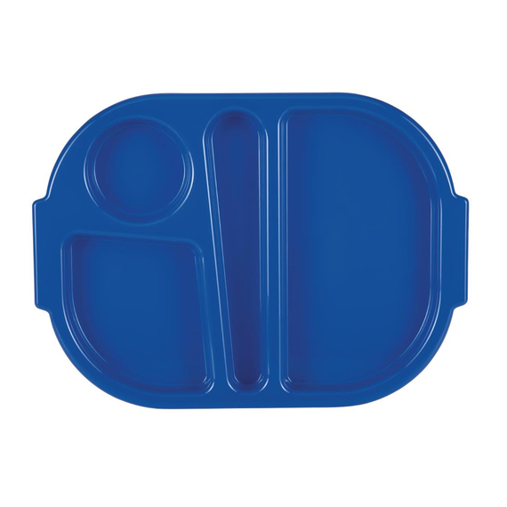 Olympia Kristallon Kleines Menü Tablett aus Polycarbonat für Lebensmittel Blau 322mm (10 Stück) 2 Olympia Kristallon Kleines Menü Tablett aus Polycarbonat für Lebensmittel Blau 322mm (10 Stück)