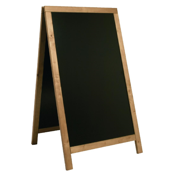 Securit Duplo Kundenstopper Teak 120 x 68cm 2 Securit Duplo Kundenstopper Teak 120 x 68cm