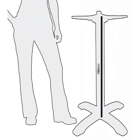 Bolero Tischfuß Gusseisen 108cm hoch Bolero Tischfuß Gusseisen 108cm hoch
