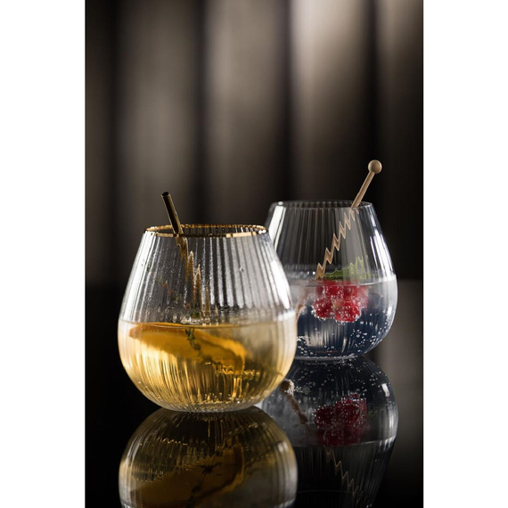Utopia Hayworth Stiellose Gin-Gläser mit Goldrand 650ml (6 Stück) 1 Utopia Hayworth Stiellose Gin-Gläser mit Goldrand 650ml (6 Stück)