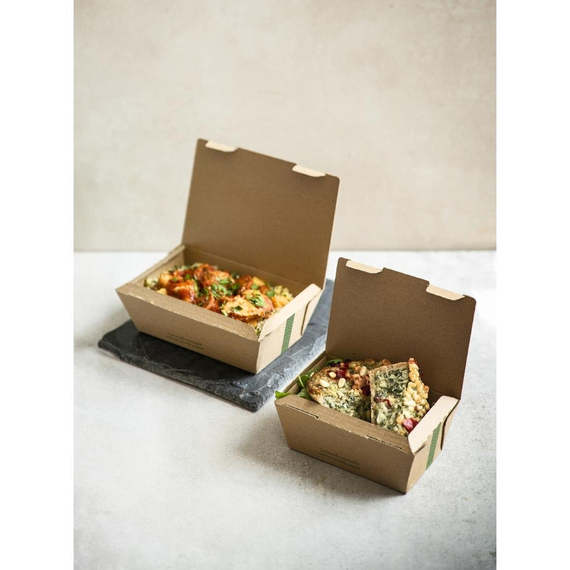 Vegware kompostierbare geriffelte Box zum Mitnehmen(300 Stück) Vegware kompostierbare geriffelte Box zum Mitnehmen(300 Stück)