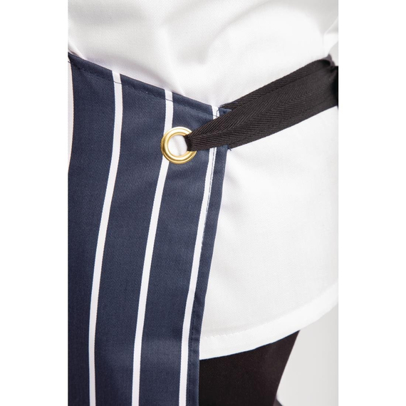 Whites Latzschürze mit Tasche blau-weiß gestreift 4 Whites Latzschürze mit Tasche blau-weiß gestreift