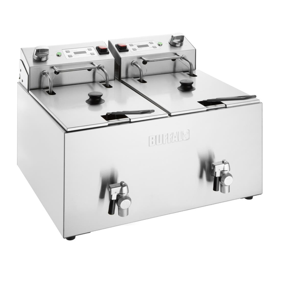 Buffalo Doppelfritteuse mit Timer 2x8Ltr Buffalo Doppelfritteuse mit Timer 2x8Ltr