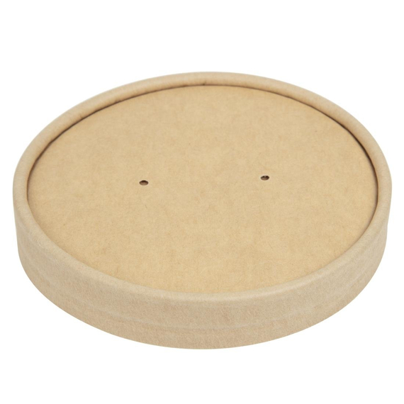Colpac Recycelbar Kraft Mikrowellen Suppenbecher Deckel 450ml (500 Stück) 1 Colpac Recycelbar Kraft Mikrowellen Suppenbecher Deckel 450ml (500 Stück)
