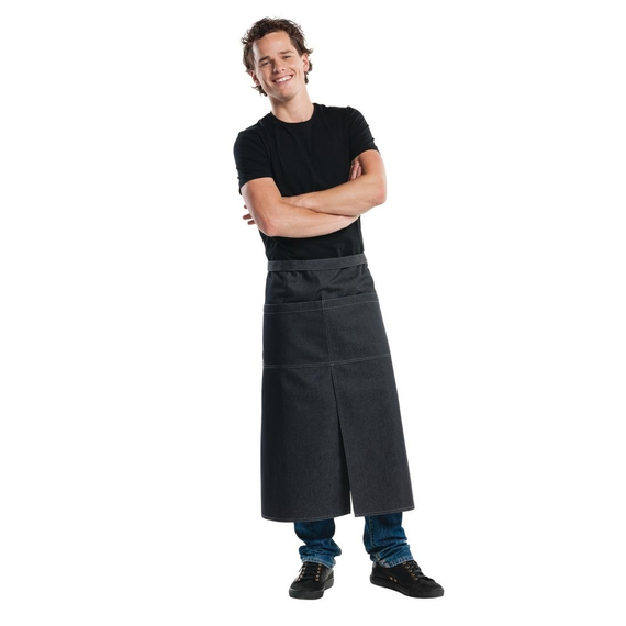 Chaud Devant Bistroschürze mit 4 Taschen schwarzer Denim Chaud Devant Bistroschürze mit 4 Taschen schwarzer Denim