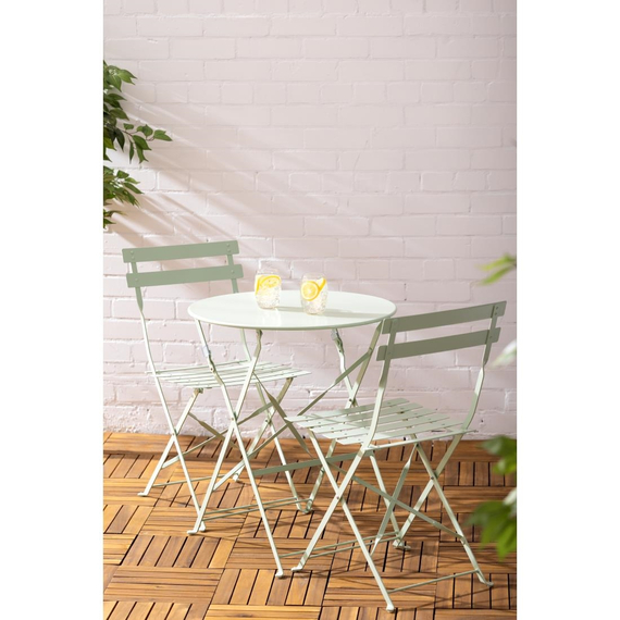 Bolero Runder Klapptisch aus Stahl im Pflasterstil hellgrün 595 mm 5 Bolero Runder Klapptisch aus Stahl im Pflasterstil hellgrün 595 mm