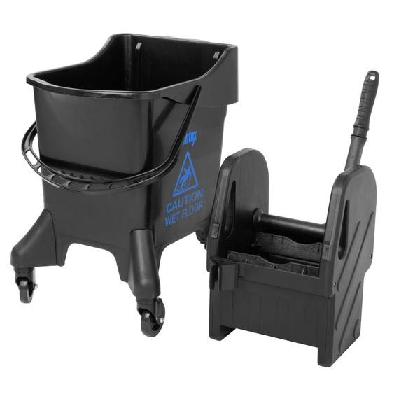 Jantex 20Ltr hoher Mopp-Eimer mit Wringer - Blaues Muster 3 Jantex 20Ltr hoher Mopp-Eimer mit Wringer - Blaues Muster