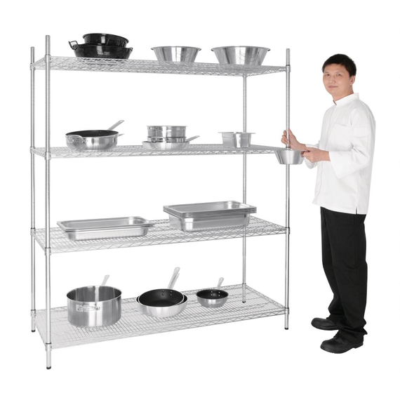 Vogue 4 Reihen Drahtregal-Kit 1525x610mm 2 Vogue 4 Reihen Drahtregal-Kit 1525x610mm