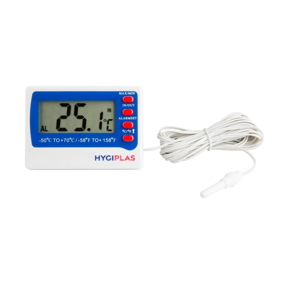 Hygiplas Digitales Kühlschrank-Gefrierschrank-Thermometer Hygiplas Digitales Kühlschrank-Gefrierschrank-Thermometer