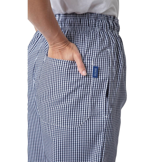 Whites Unisex Kochhose Vegas blau-weiß kleinkariert L 8 Whites Unisex Kochhose Vegas blau-weiß kleinkariert L