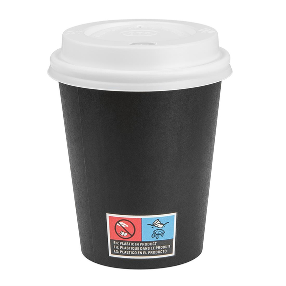 Nisbets Essentials Heiße Becher und Deckel Pack 8oz (350 Stück) 1 Nisbets Essentials Heiße Becher und Deckel Pack 8oz (350 Stück)