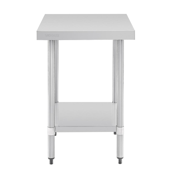 Vogue Edelstahl Arbeitstisch mit Regalboden 60 x 60cm Vogue Edelstahl Arbeitstisch mit Regalboden 60 x 60cm