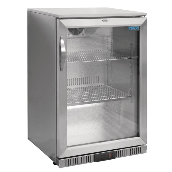 Polar Serie G Edelstahl Barkühlschrank mit Klapptür 138L 1 Polar Serie G Edelstahl Barkühlschrank mit Klapptür 138L