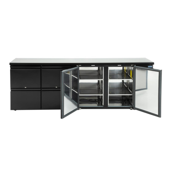 Polar Serie U Barkühlschrank 2-türig mit 4 Schubladen 2 Polar Serie U Barkühlschrank 2-türig mit 4 Schubladen