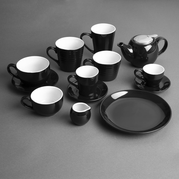 Olympia Cafe Coupe Teller Schwarz - 200mm 8" (12 Stück) 7 Olympia Cafe Coupe Teller Schwarz - 200mm 8" (12 Stück)