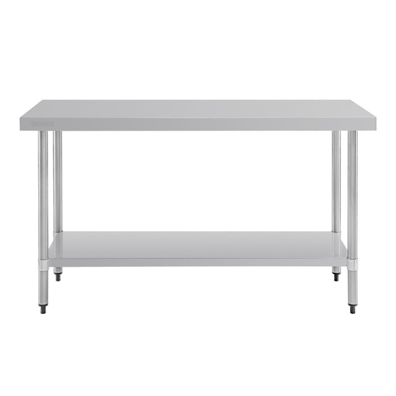 Vogue Edelstahl Arbeitstisch mit Regalboden 150 x 60cm Vogue Edelstahl Arbeitstisch mit Regalboden 150 x 60cm