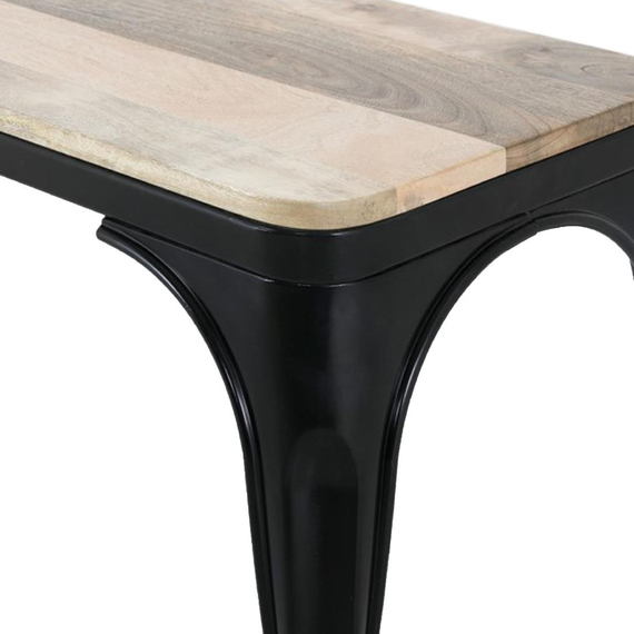 Bolero Bistro Innenbank Mango-Holz & Schwarzes Gestell 1000mm (2 Stück) 1 Bolero Bistro Innenbank Mango-Holz & Schwarzes Gestell 1000mm (2 Stück)