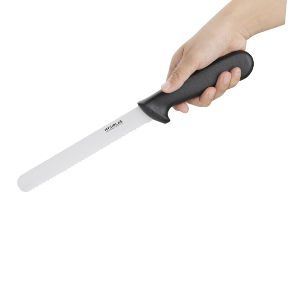Hygiplas Brotmesser schwarz 13cm 1 Hygiplas Brotmesser schwarz 13cm