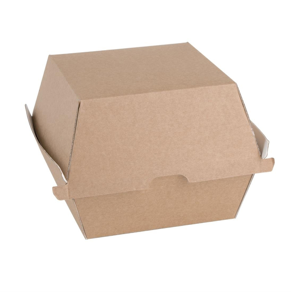 Fiesta Compostable kompostierbare Burgerboxen aus Kraftpapier groß 112mm (150 Stück) 1 Fiesta Compostable kompostierbare Burgerboxen aus Kraftpapier groß 112mm (150 Stück)