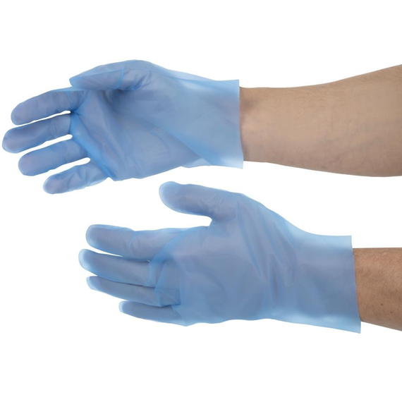 Nisbets Essentials Puderfreie TPE-Handschuhe Blau L (200 Stück) 4 Nisbets Essentials Puderfreie TPE-Handschuhe Blau L (200 Stück)