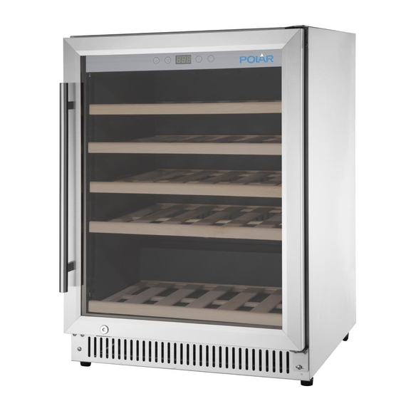 Polar G-Serie Weinkühlschrank aus Edelstahl 47 Flaschen 2 Polar G-Serie Weinkühlschrank aus Edelstahl 47 Flaschen