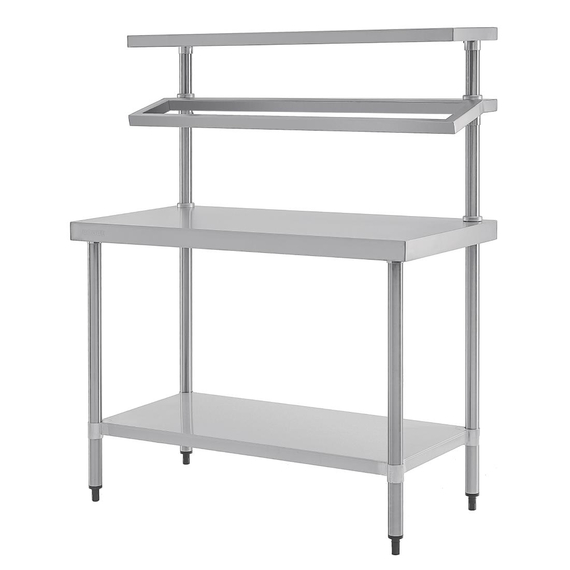 Vogue Edelstahl Arbeitstisch mit Aufsatz 120cm 2 Vogue Edelstahl Arbeitstisch mit Aufsatz 120cm