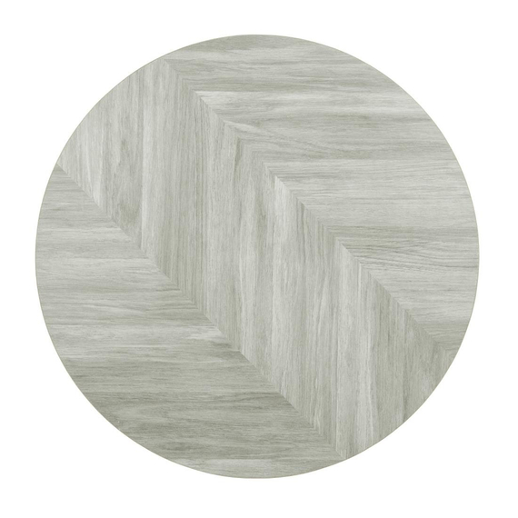 Bolero, vorgebohrte runde Tischplatte im Chevron-Design, 600 mm 1 Bolero, vorgebohrte runde Tischplatte im Chevron-Design, 600 mm