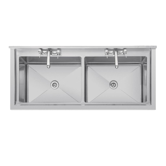 Vogue tiefer Spültisch Doppelbecken 141cm lang 4 Vogue tiefer Spültisch Doppelbecken 141cm lang