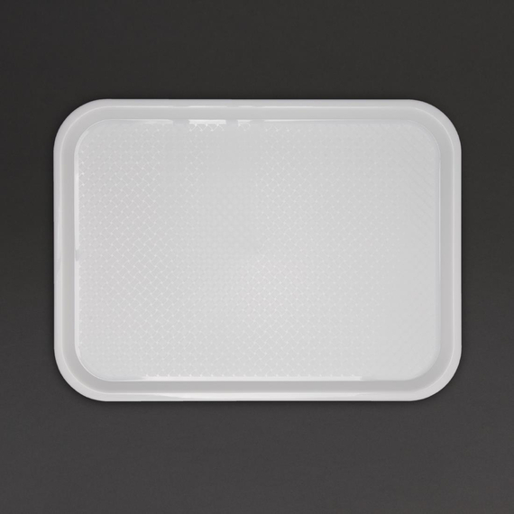 Olympia Kristallon Polypropylen Fast Food Tablett Weiß Groß 450mm 1 Olympia Kristallon Polypropylen Fast Food Tablett Weiß Groß 450mm