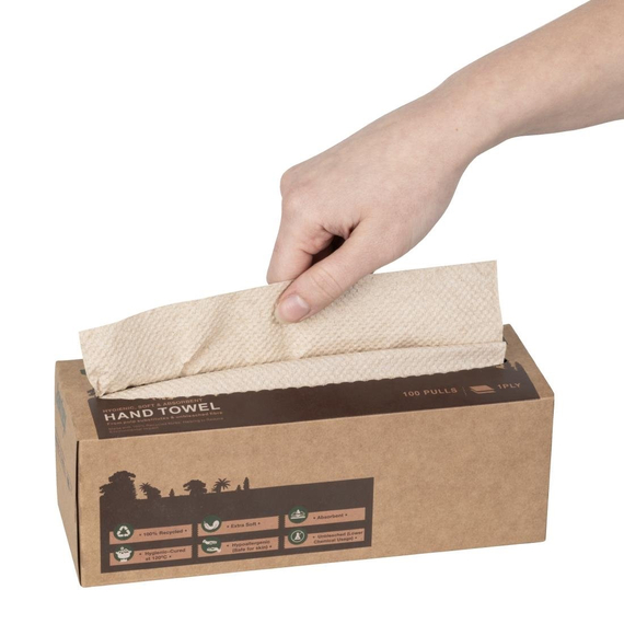 Jantex Green 100% Recyceltes Handtuch 1-lagig 100 Blatt (36 Stück) 6 Jantex Green 100% Recyceltes Handtuch 1-lagig 100 Blatt (36 Stück)